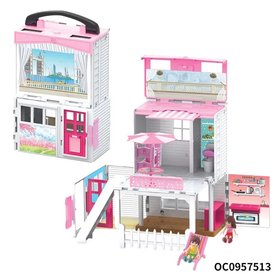 Wholesale DIY Miniature Assemble in Miniature Furniture Set High Quality Doll House for Girls