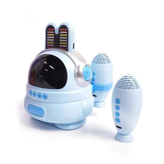 Wholesale Interactive Kids Karaoke Double Microphone Toy Kid Portable Wireless Powerful Music Speaker