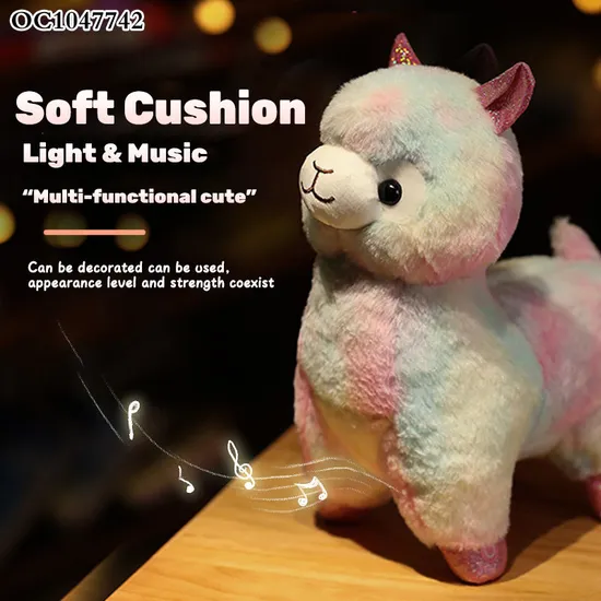Wholesale Christmas Gift Large Plush Custom Stuffed Animal Electronic Pet Toys with Light