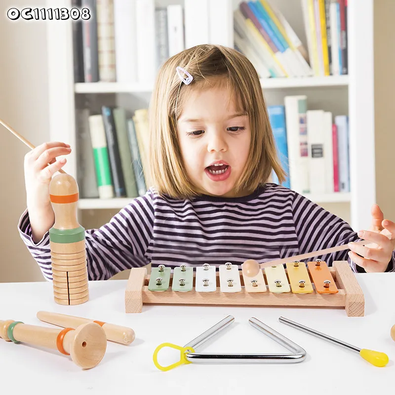 Wholesale Happy Plastic Music Instrument Set Toy Kids Educational Hand Drum