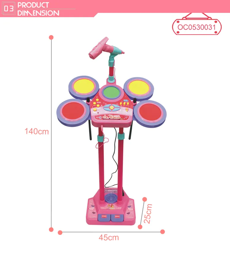 Wholesale Plastic Montessori Musical Instruments Toy Happy Drum
