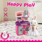 Wholesale Animal Kids Rabbit Doll Plush Toy Kitchen Cooking Pretend Play Food Doll House Set with Light Sound