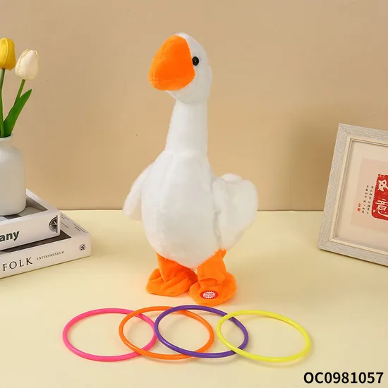Wholesale Children Interactive Plastic Battery Operated Goose Stuffed Animal Plush Toy