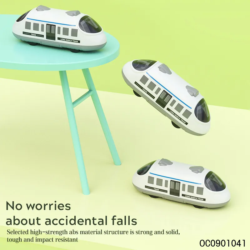 Wholesale Kids Small Toys Mini Double Pull Back Car Subway Plastic Car Model Toys