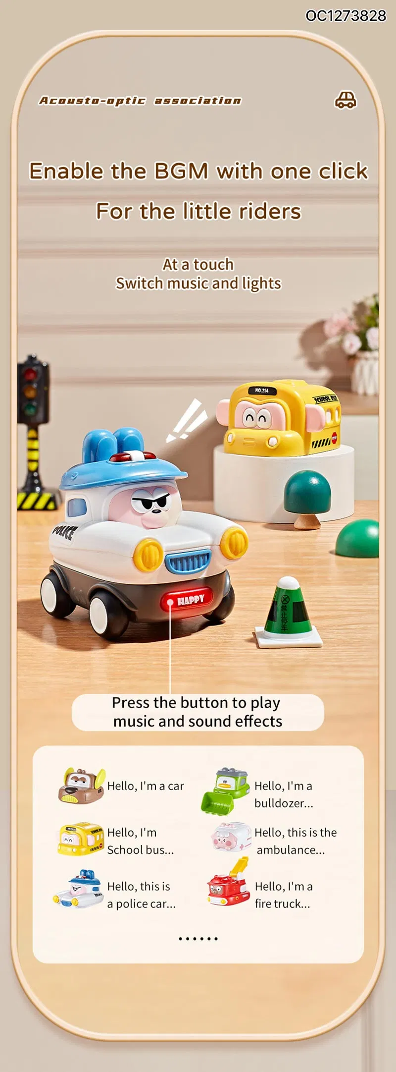 Wholesale Pull Back Cartoon Cars Truck Engineering Vehicle Educational Model