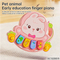 Wholesale Montessori Educational Children's Cartoon Animal Musical Rabbit Pink Digital Keyboard Electronic Piano for Baby