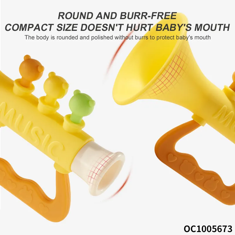 Wholesale Musical Educational Baby Handheld Horn Montessori Musical Sensory Toy Trumpet