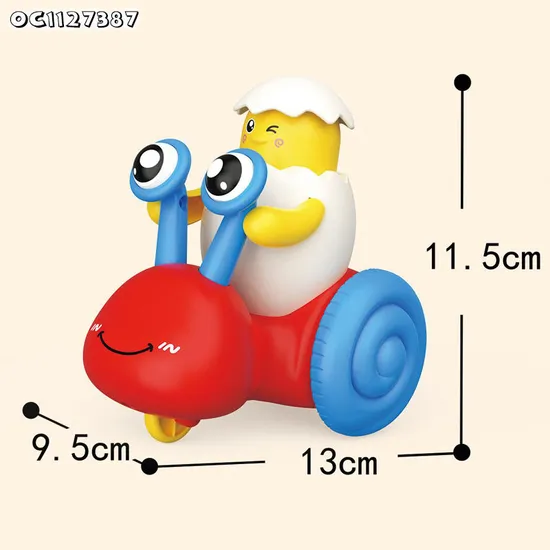 Wholesale Mini Plastic Miniature Friction Cartoon Press and Go Animal Racing Car Toy