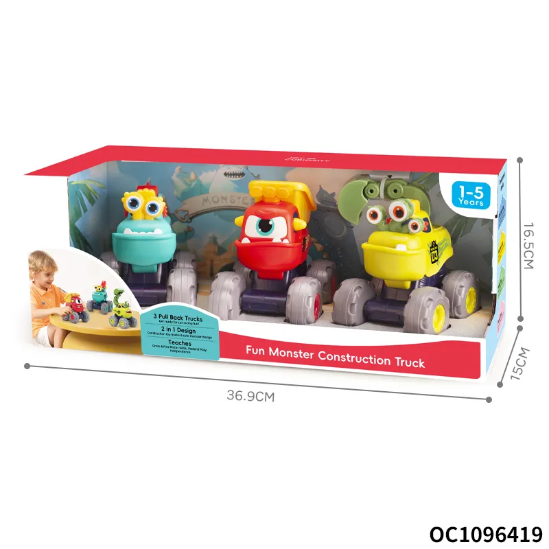 Wholesale Construction Vehicles Engineering Truck Model Push and Go Small Pull Back Toys Car
