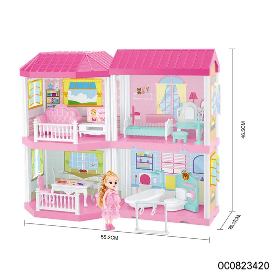 Wholesale Preschool Baby DIY Plastic Miniature Doll House Furniture for Girls Gift