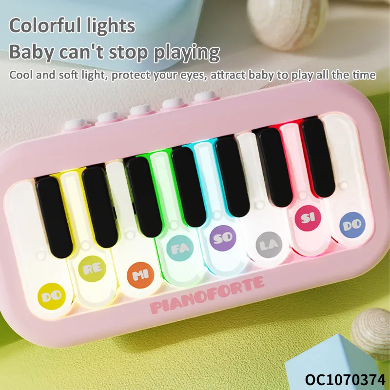 Wholesale Child Interactive Sensory Toys Electric Piano Musical Instruments Light-up Keyboard Toy for Baby