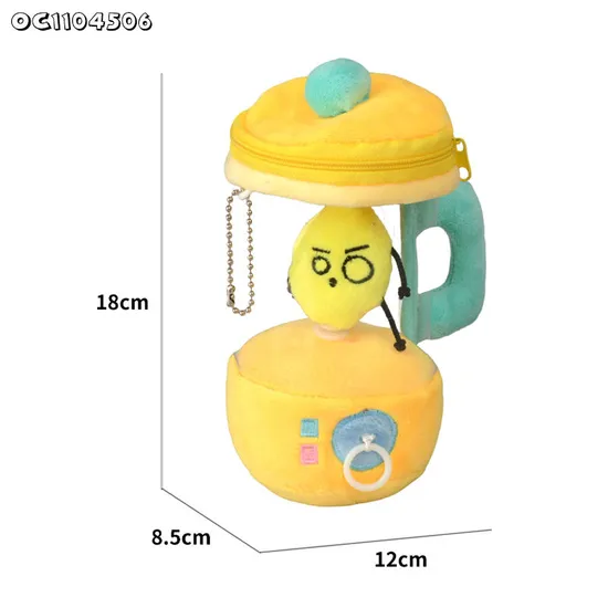 Wholesale Custom Plush Mini Lemon Juicer Machine Pretend Play Kitchen Toy