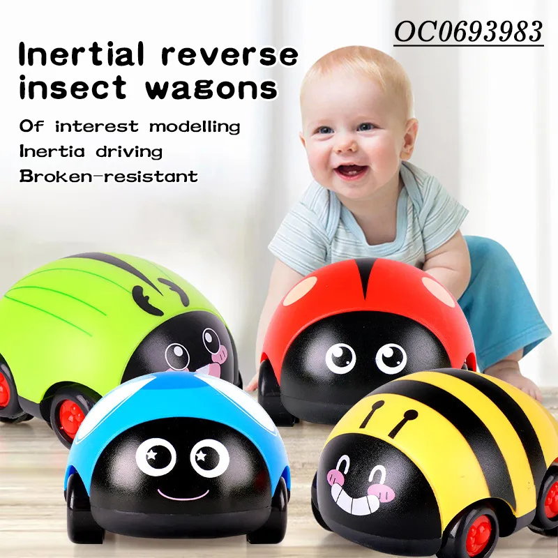 Wholesale 4 Pieces Cartoon Pull Back Cartoon Cute Small Cars Baby Toy Set for Kids