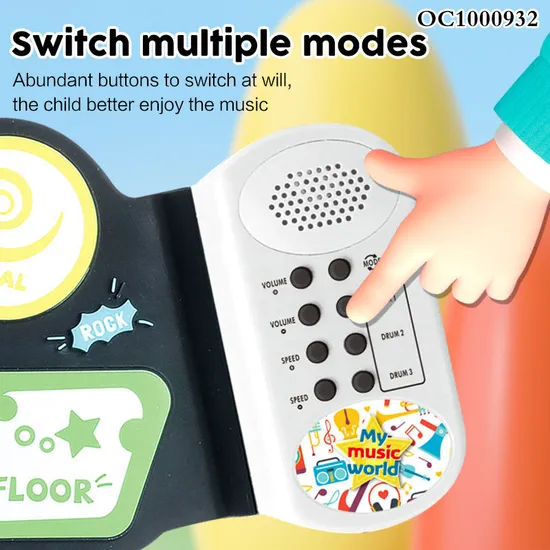 Wholesale Plastic Modes Musical and Sound Kids Toys Instruments Electronic Children Happy Drum