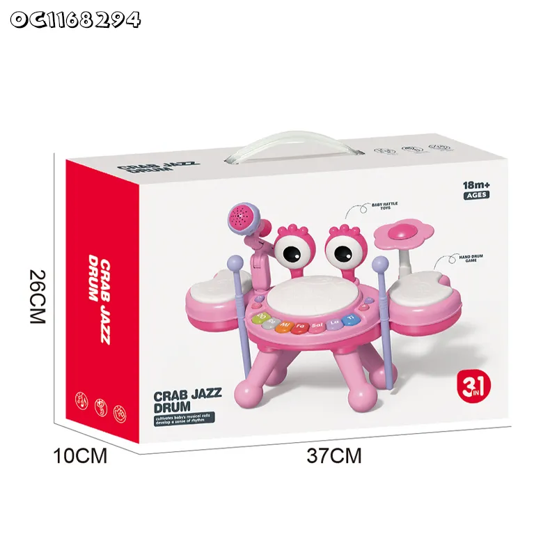 Wholesale Quality Electronic Musical Plastic Piano Keyboard Instrument Educational Musical Drum Set