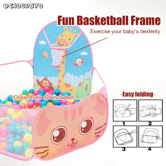 Wholesale Ocean Ball Plastic Indoor Basketball Sports Toy Kids Play Tent House for Children