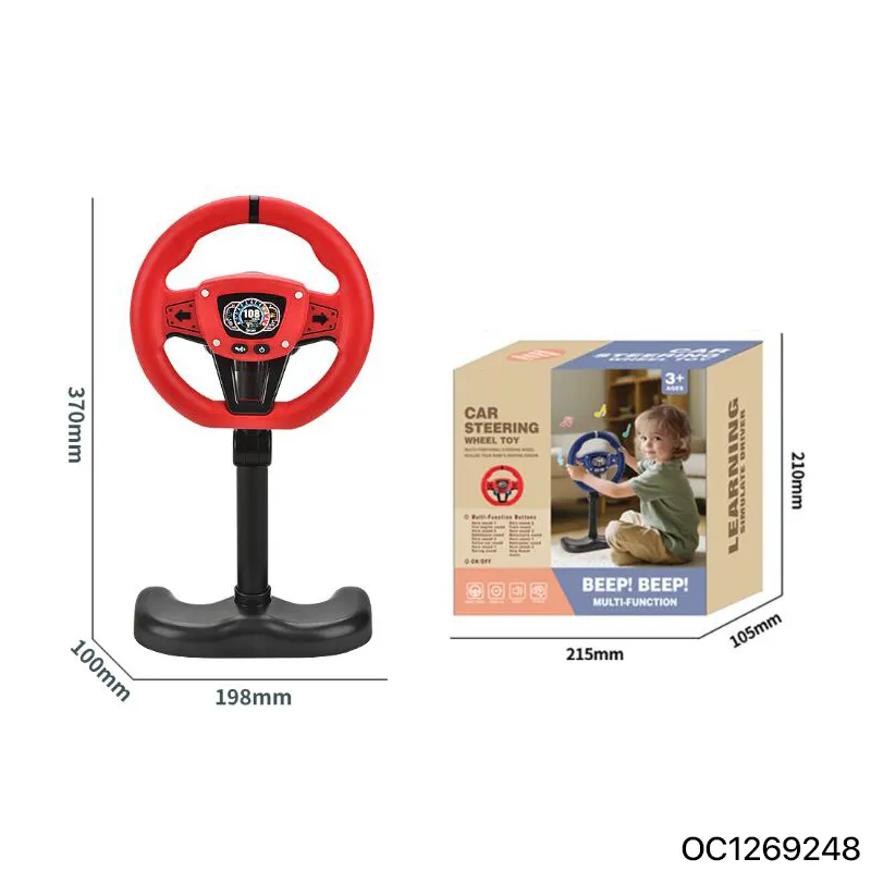 Wholesale Interesting Child Educational Montessori New Pretend Toys Game Car Key Kids Electric Steering Wheel Toy