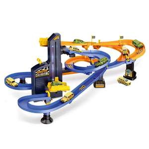 Light up Racing Toy Game Plastic Sliding Tracks Assembly Toy for Cars