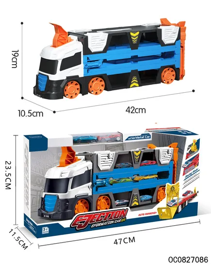 Deformation Truck Kids Game Ejection Rail Toys Slot Car Racing Track Sets Toy for Kids