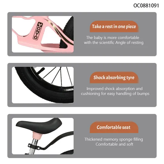 Wholesale Pink Alloy Children Kids Balance Bike Bicycle Ride on Car