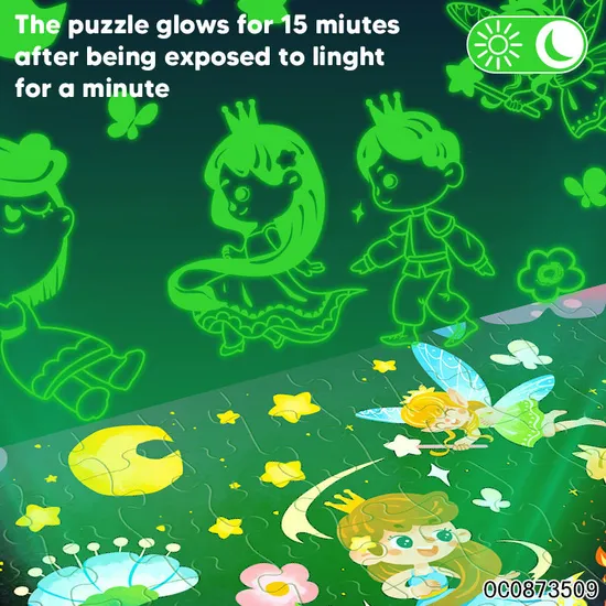 Development Brain Puzzle Toys Wholesale Glow in The Dark Customised Jigsaw Puzzle Toy