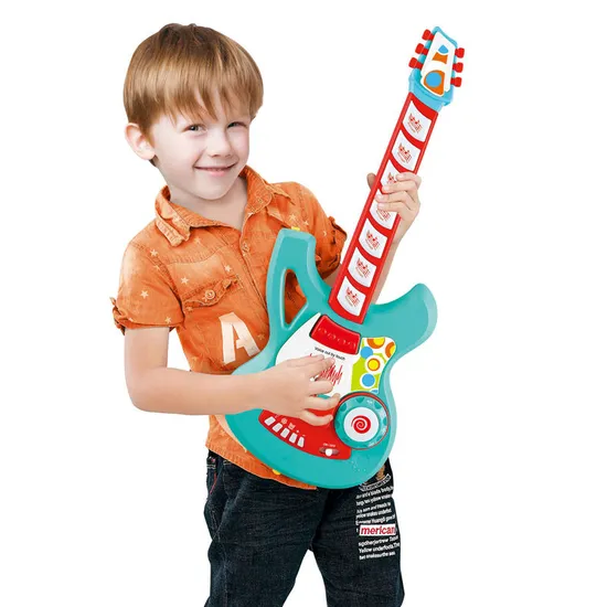 Wholesale Plastic Musical Instruments Electric Kids Music Toy Guitar for Children