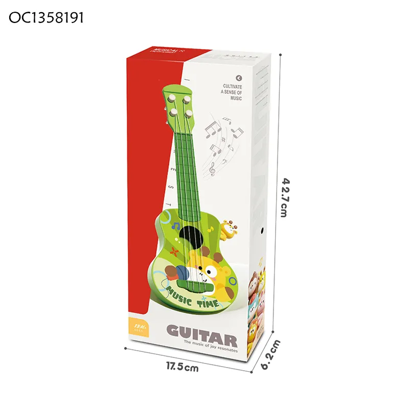 Wholesale Children Sensory Popular Cartoon Learning Toy Mini Guitar Interactive Musical Instruments Ukulele Toy for Kid Education