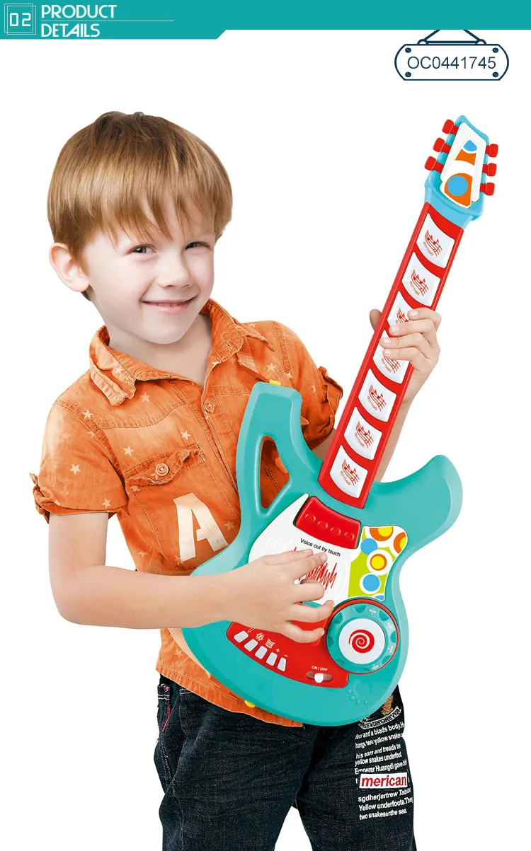 Wholesale Plastic Musical Instruments Electric Kids Music Toy Guitar for Children