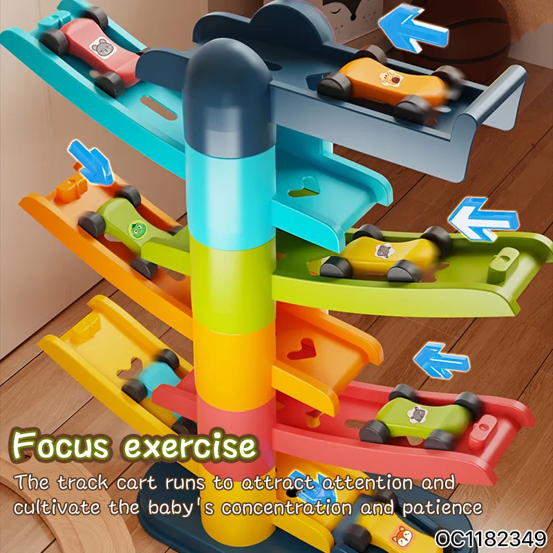 Early Educational Toys Eye Hand Coordination New Baby Sliding Car Track Assembly Toy for Baby