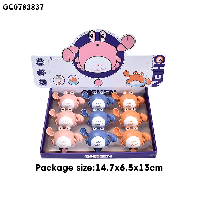 Wholesale Children Plastic Crawling Crab Baby Water Games Shower Bathroom Toy for Kids