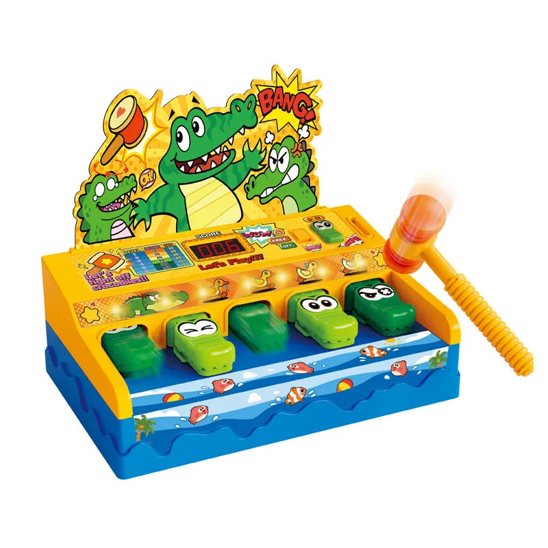 Wholesale Children Montessori Interactive Kid Electric Game Whack a Mole Board Game Hammer Toy with Light