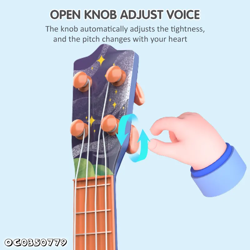 Wholesalers Cartoon Intellectual Children Interactive Musical Instruments Educational Ukulele Guitar Kids