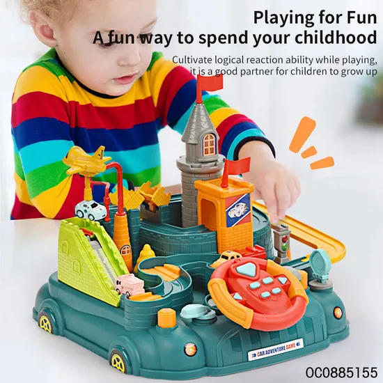 Electronic Board Game Kids Race Tracks for Boys Car Adventure Time Toys with Mini Cars