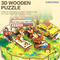 97PCS 3D Puzzle Maker DIY Jigsaw Puzzle Board Educational Personalized Kids Wooden Rotatable Song Music Box Toy Made in China