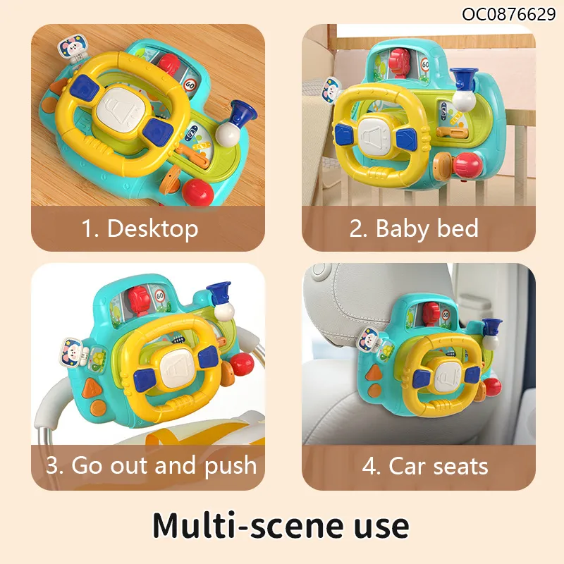 Classic Custom Intelligence Steering Wheel Baby Montessori Sensory Toys Game