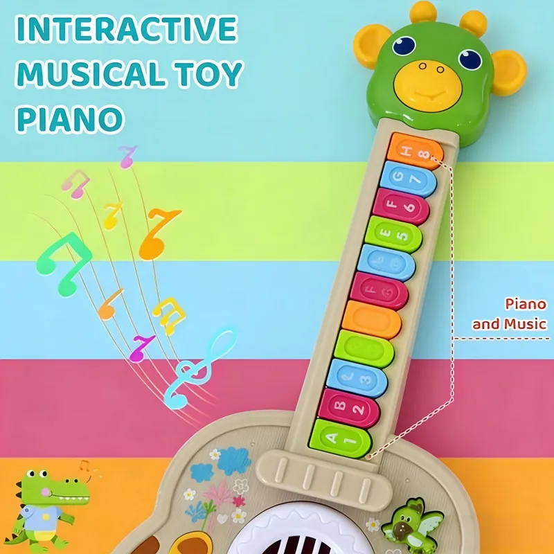 Wholesale Baby Kids Sensory Animal Keyboard Electric Musical Instruments Guitar for Children