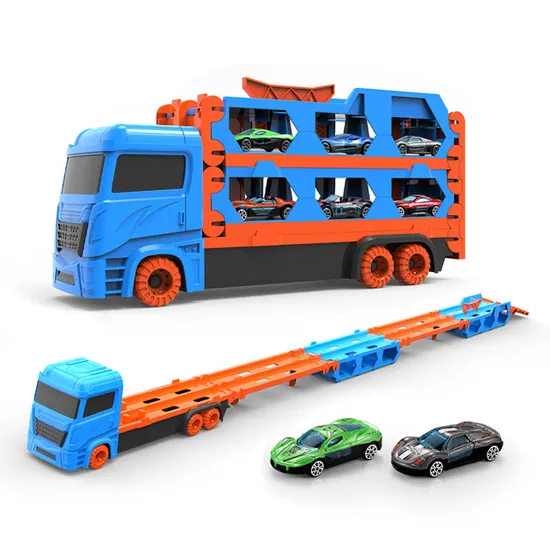 Custom Ejection Fold Metal Transportation Storage Container 3 Layer Truck Model Car Mini Vehicle Toy for Kids Alloy Diecast Toys