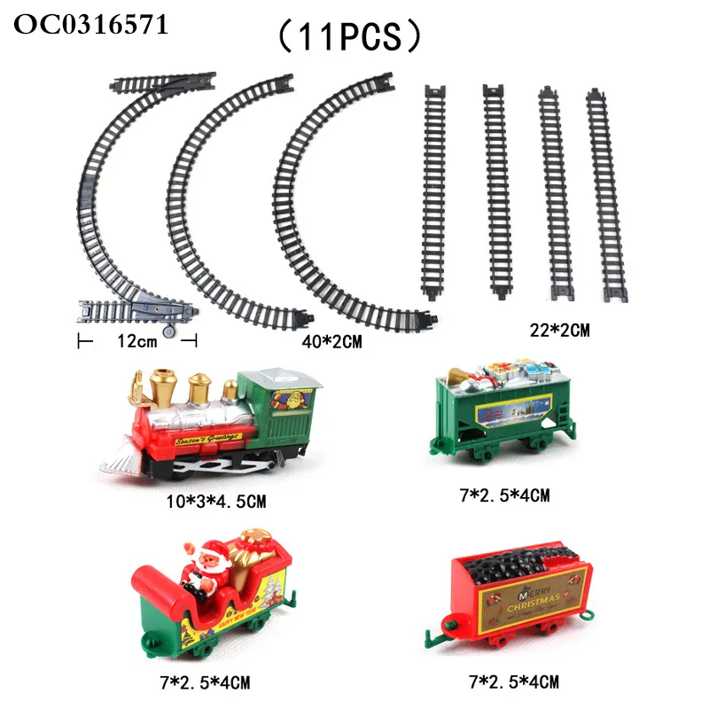 Wholesales Hot Selling Tracking Train Set Electric Toy with Light Music Christmas Gifts New Year Kids Hot Toys for Children