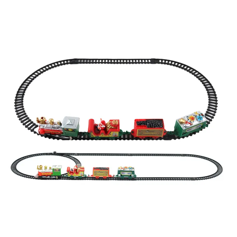 Wholesales Hot Selling Tracking Train Set Electric Toy with Light Music Christmas Gifts New Year Kids Hot Toys for Children