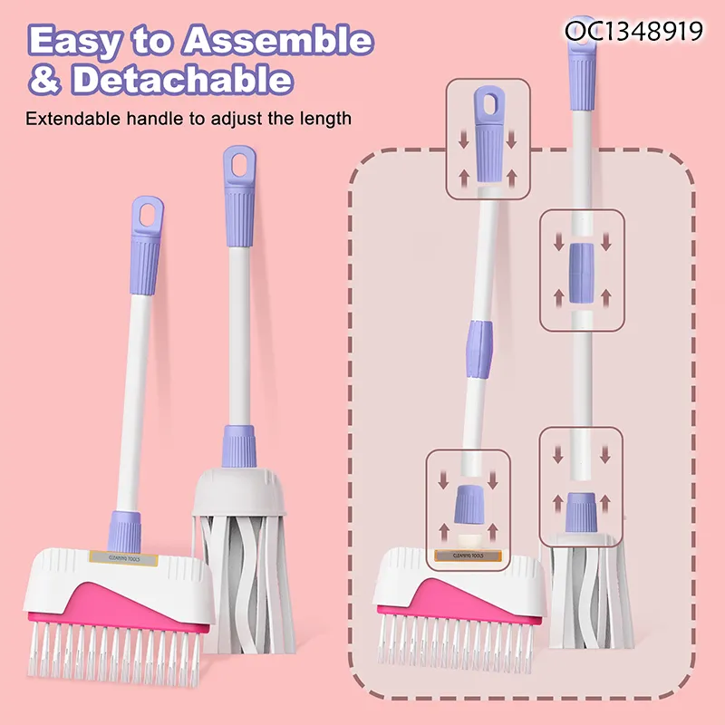 Wholesale Plastic Educational Pretend Plastic Children House Play Cleaning Gift Set for Kids
