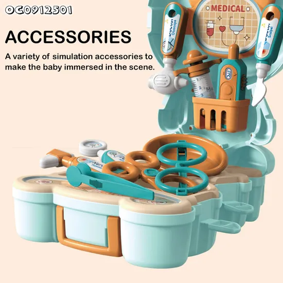 Koala Design Backpack High Quality Pretend Play Nursery Toddlers Role Play Tools Educational Baby Doctor Game Set Toy Customized