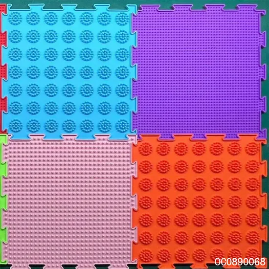 Wholesale 8PCS Different Color Funny Flooring Portable Foot Pressure Plate Massager Mat