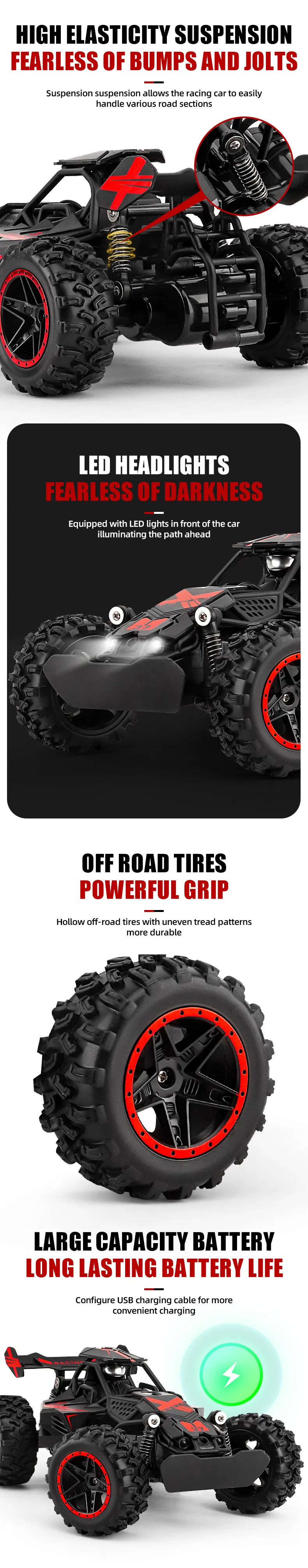 Remote Control 1: 18 Scale off Road Models RC Cars for Kids with Small High Speed Wholesale