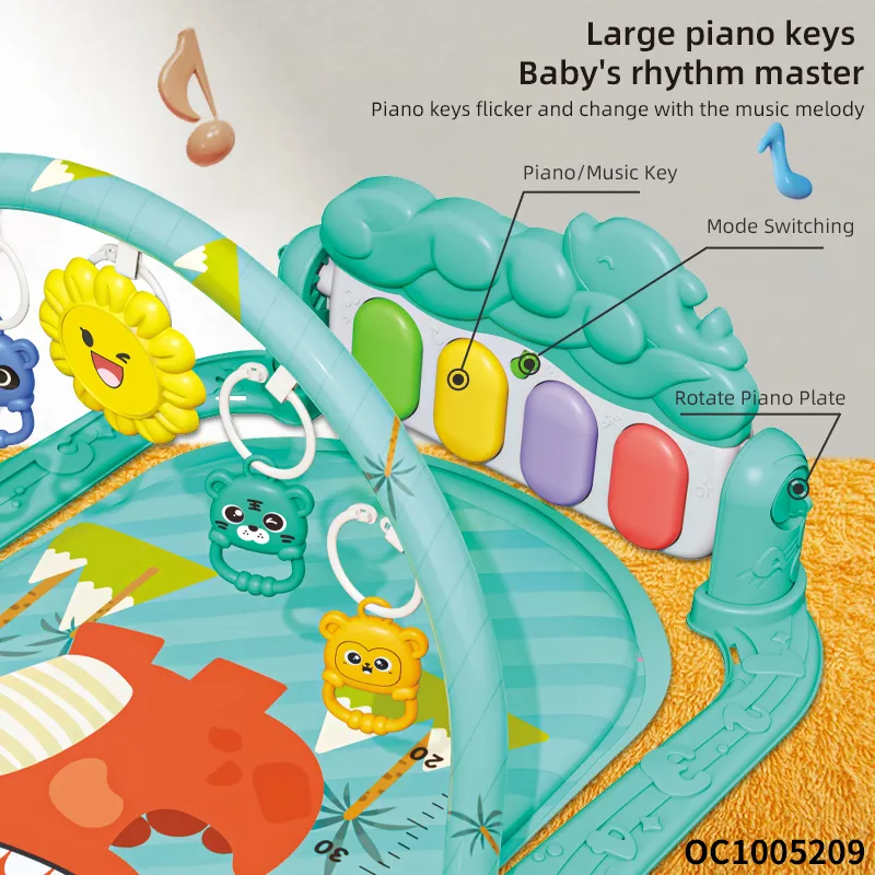 Pedal Piano Gym Baby Activity Exercise Music Safe Soft Play Mat Crawling Foldable Waterproof Anti-Slip Baby Sleeping Mat