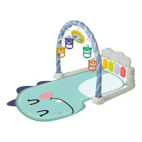 Portable Baby Activity Gym Play Mat with Hanging Toys for Baby 6-12 Months with Light up Musical Keyboard Fidget