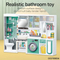 Miniature Doll Bath Room Shower Set Bathroom Toy with Toilet Toy