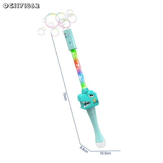 Electric LED Liqht up Dinosaur Shape Soap Bubble Wand Toys for Children New Model Dinosaur Bubble Gun with 8omlbubble Solution