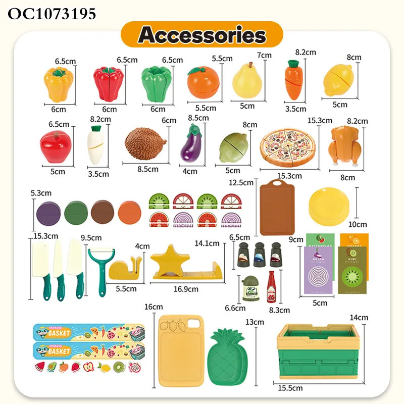 Wholesale Little Food Cutting Plastic Children House Play Kids Cook Set Educational Coqnitive Role Play Toys for Children
