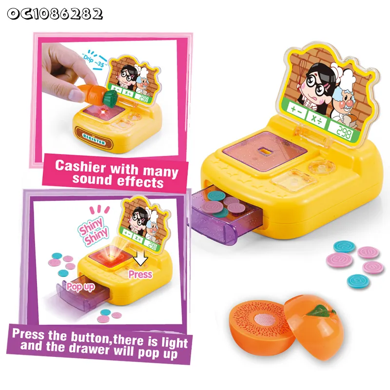 Pretend Plastic Play Food Fruit Vegetable Cutting Children's Plastic Kitchen Toy for Kids