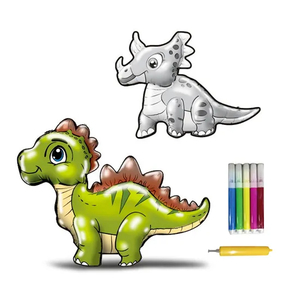 Montessori Kids Learning Materials Dinosaur Walking Balloon Drawing Art Painting Set Baby Wholesale Educational Popular DIY Toy